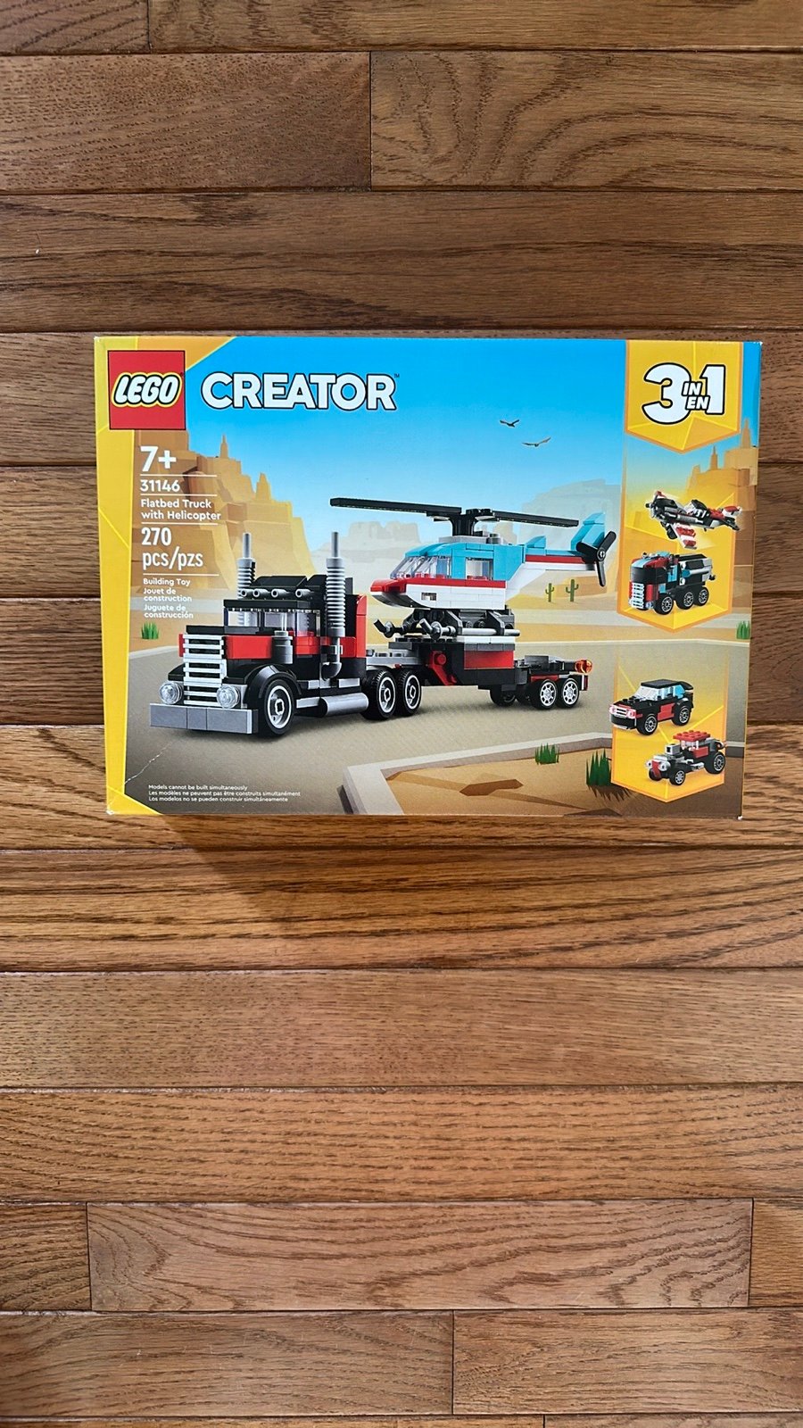 NEW IN BOX Lego creator 3 in 1 flatbed truck with helicopter 3-in-1 NEW Legos