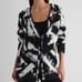 Express Women’s Printed Fuzzy Knit Button Front Tunic Cardigan Sweater - Size XS