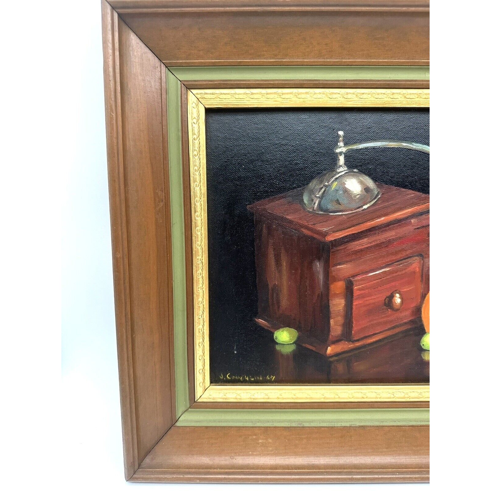 Still Life Painting.Сup of Coffee With Croissant Picture
