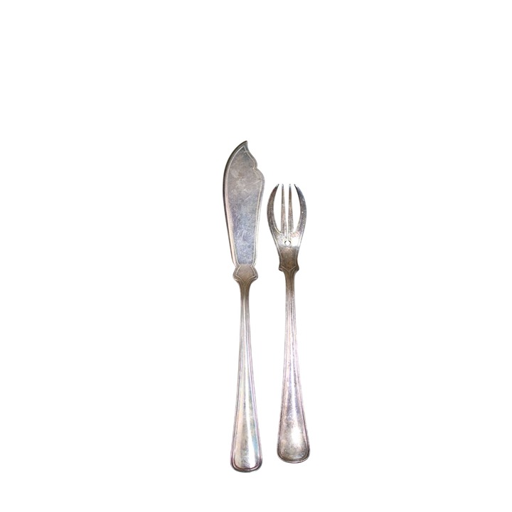Gero 90 Fish Knife Fork Set Silverplate Vintage Gerofabriek 93035