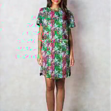 Vintage Lilly Pulitzer Daisy Floral Print Shift Dress Sz 8 White Tag Lace Pocket