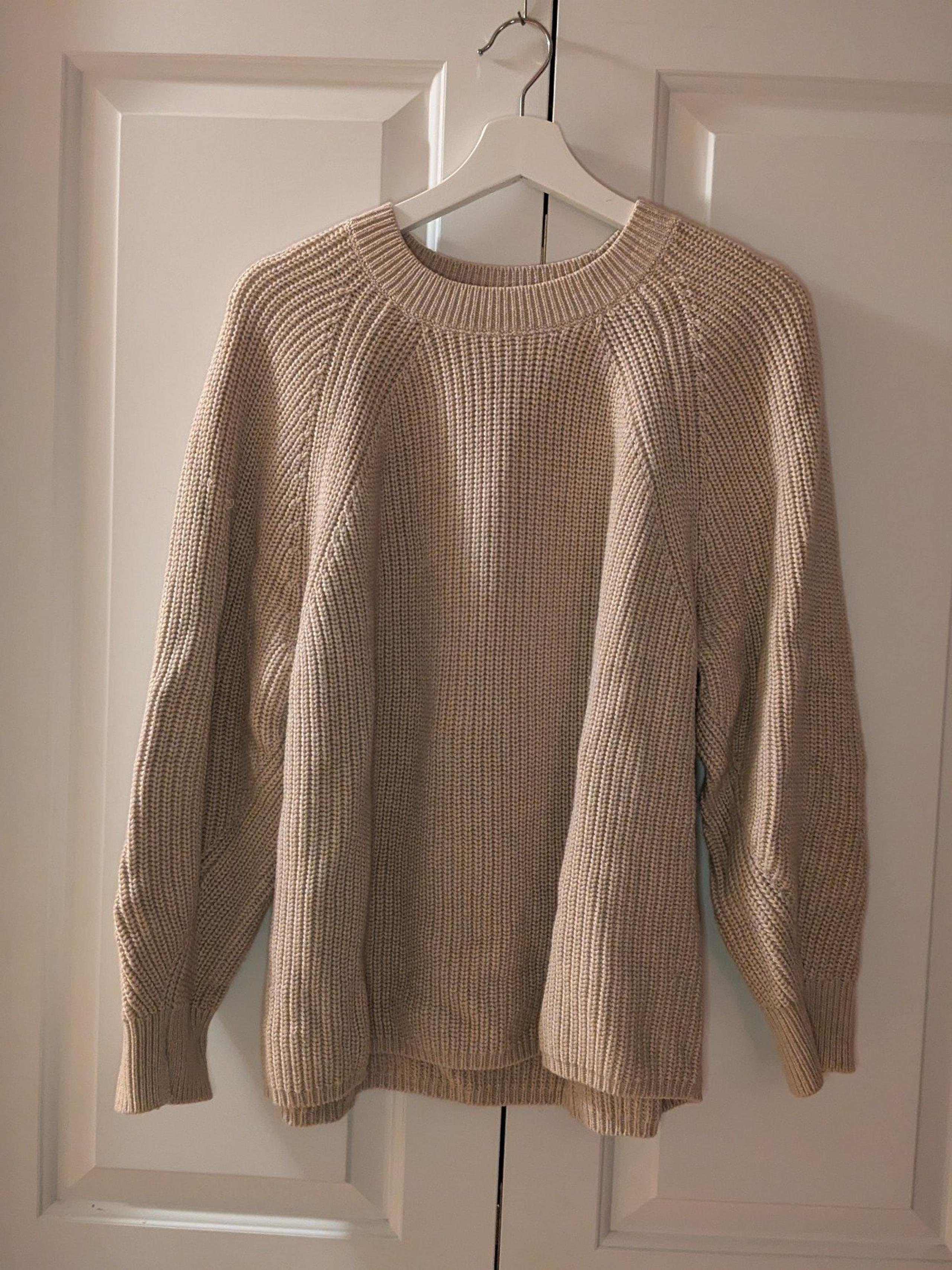 Nordstrom oatmeal pullover sweater, crew neck