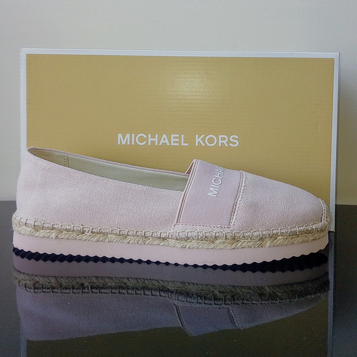 Michael Michael Kors Women's Vicky Espadrille in Such a Lovely Soft Pink Canvas