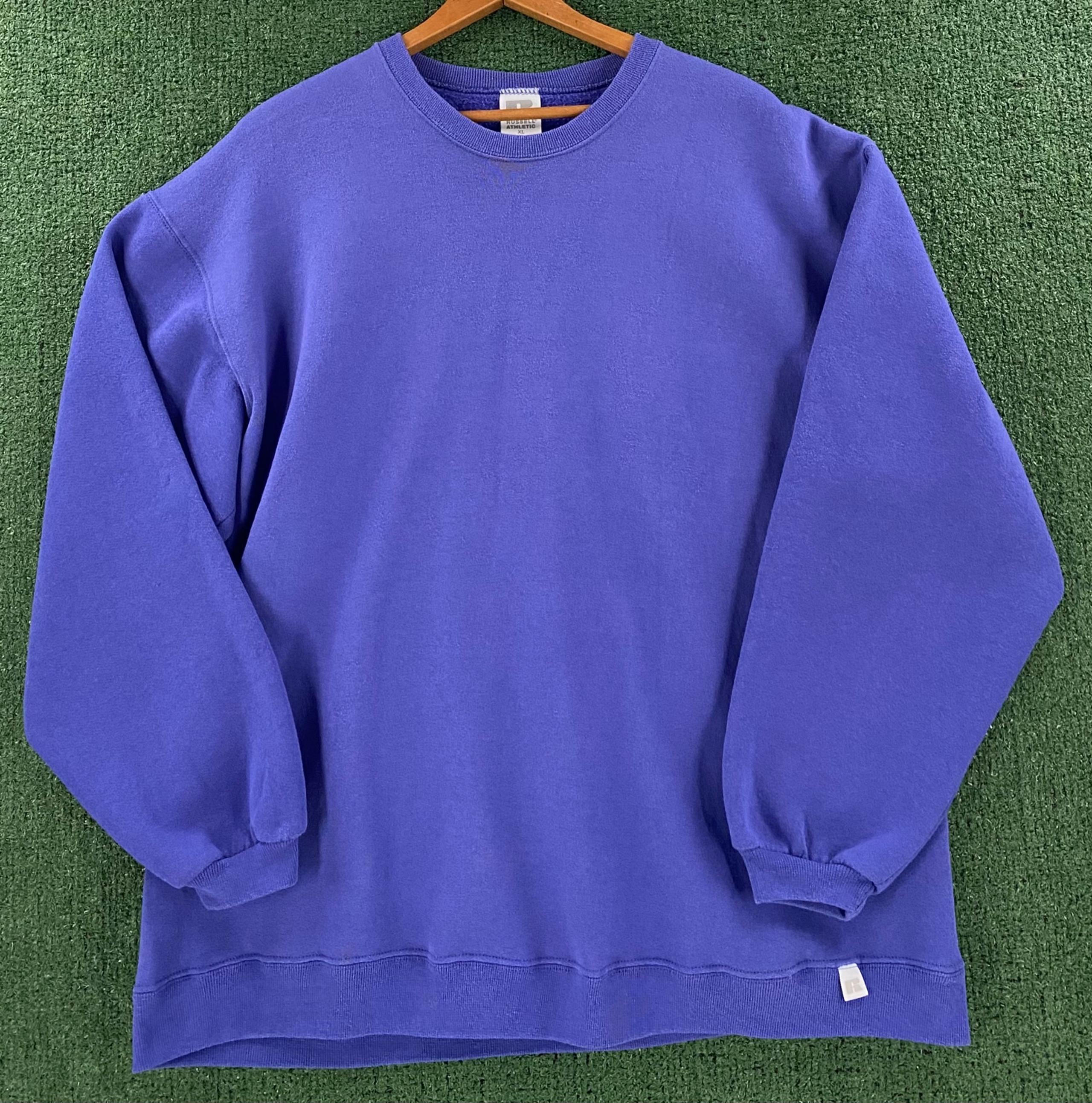 Vintage 90’s Russell Athletic Purple Blank Sweatshirt Women’s Size XL USA Made