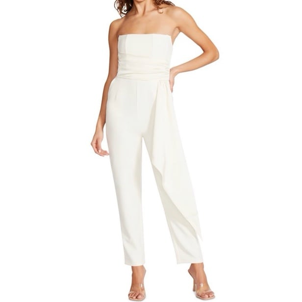 NWT Steve Madden Apparel Women's Harlen Jumpsuit Pristine Ivory