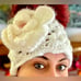 GORGEOUS HANDMADE CROCHETED MAGNOLIA EAR WARMER AND FINGERLESS GLOVES SET