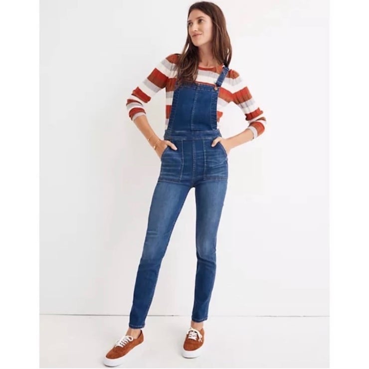 Madewell Skinny Overalls in Santiago Wash Size Small Denim