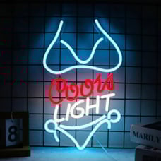 Coors Light Neon LED Sign - Dimmable, USB-Powered--NEW