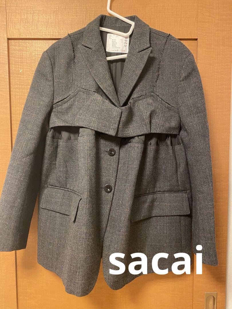 sacai Jacket Coat Outer Black
