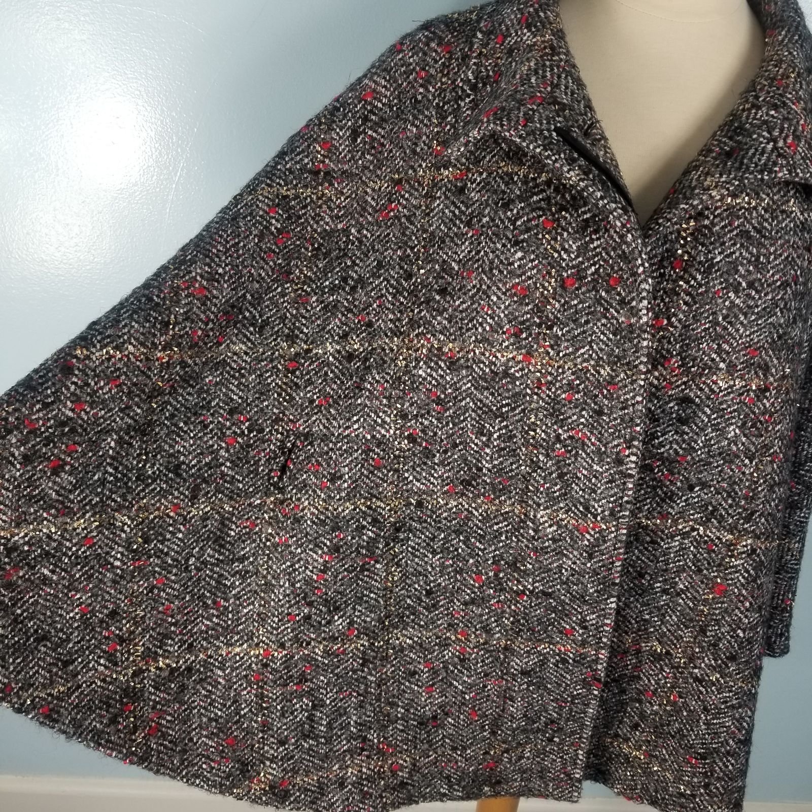 Alpaca Tweed Wool Cape