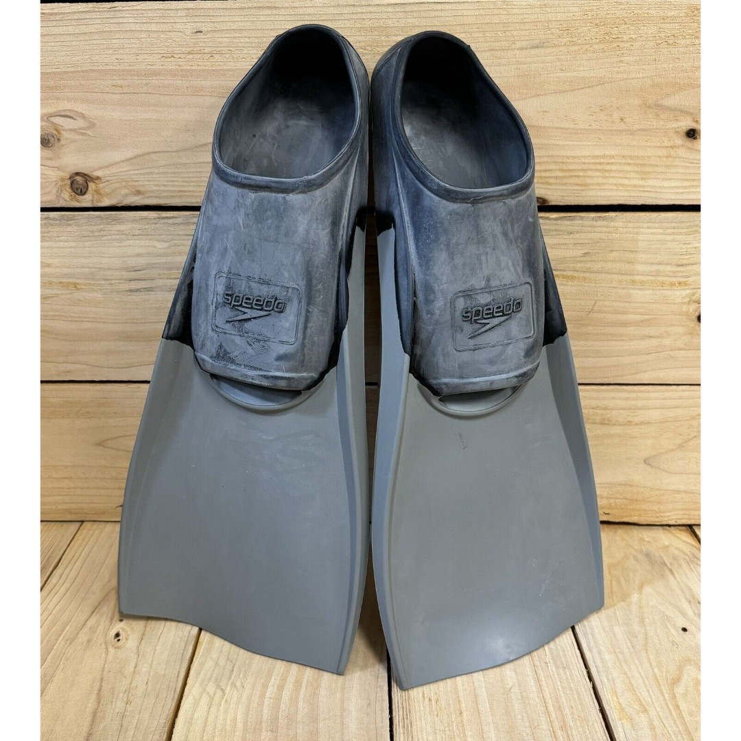 Speedo Unisex-Adult Swim Training Fins X-Large, Gray