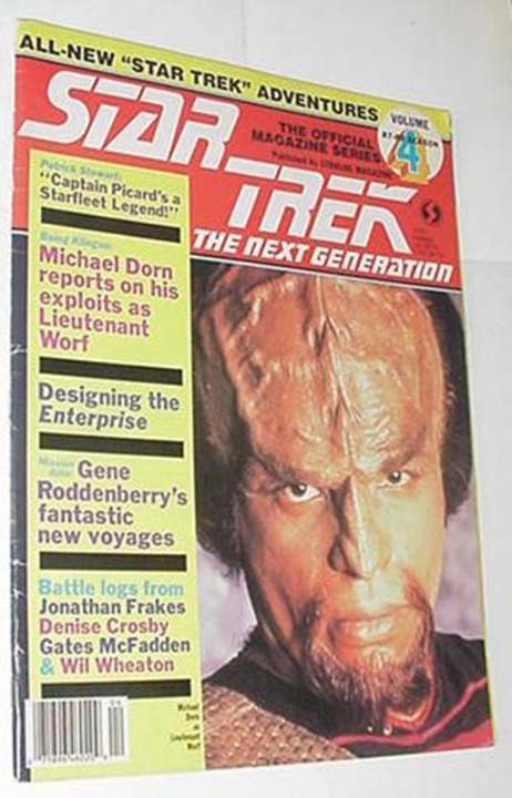 Star Trek The Next Generation Official Magazine Volume 4 NM Lieutenant Worf Cvr