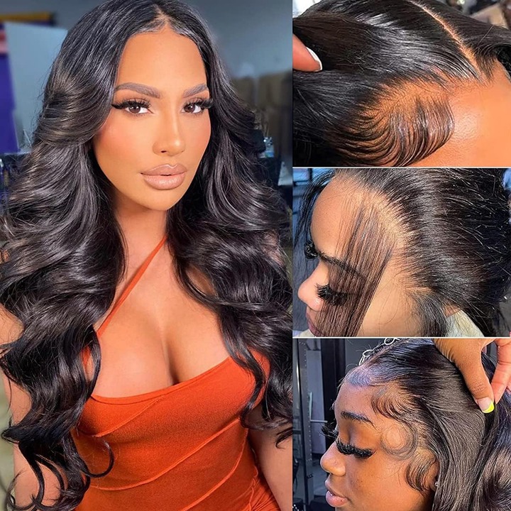 180% Density Body Wave Lace Human Hair Wigs 20Inch ontk1