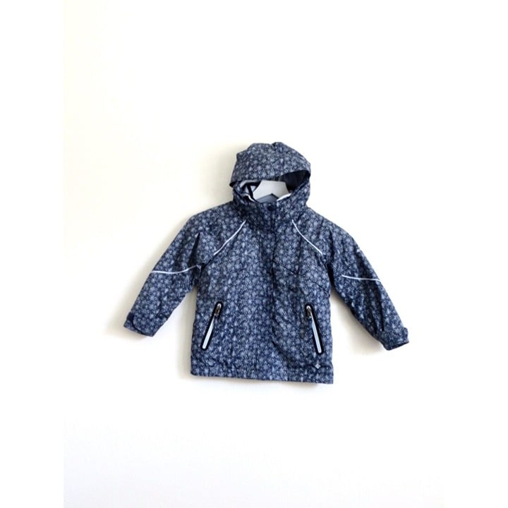 Columbia Bugaboo II Interchange 3 in 1 Ski Jacket Snowflakes Blue SZ 4-5 Years