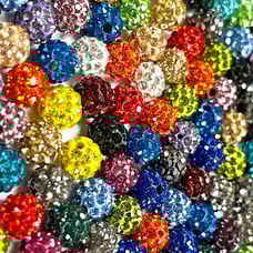 100 pcs 10mm Rhinestone CZ Pave Beads