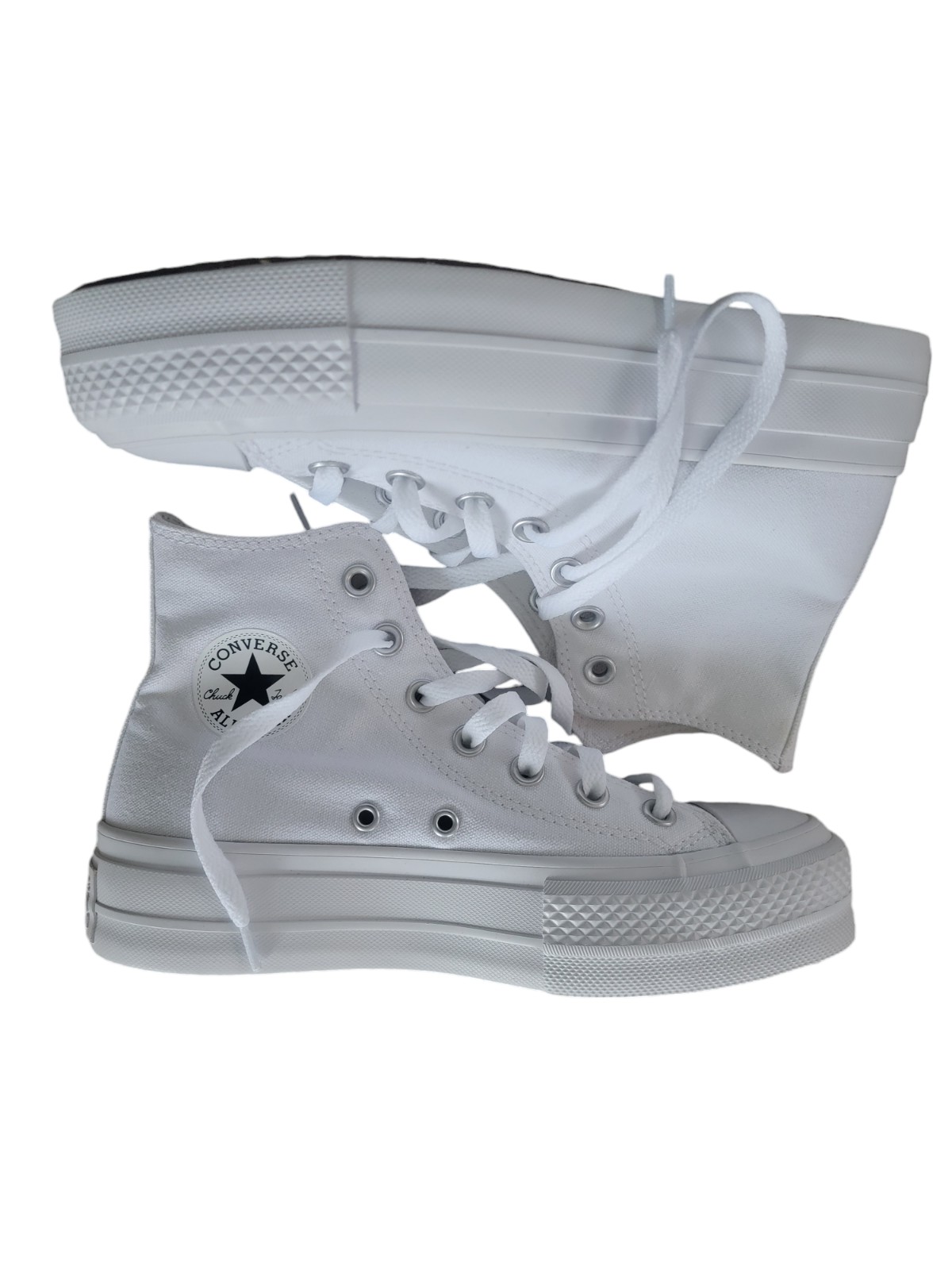 Converse High Tops Platform All-White Women's Size 6 BRAND NEW! Custom Made