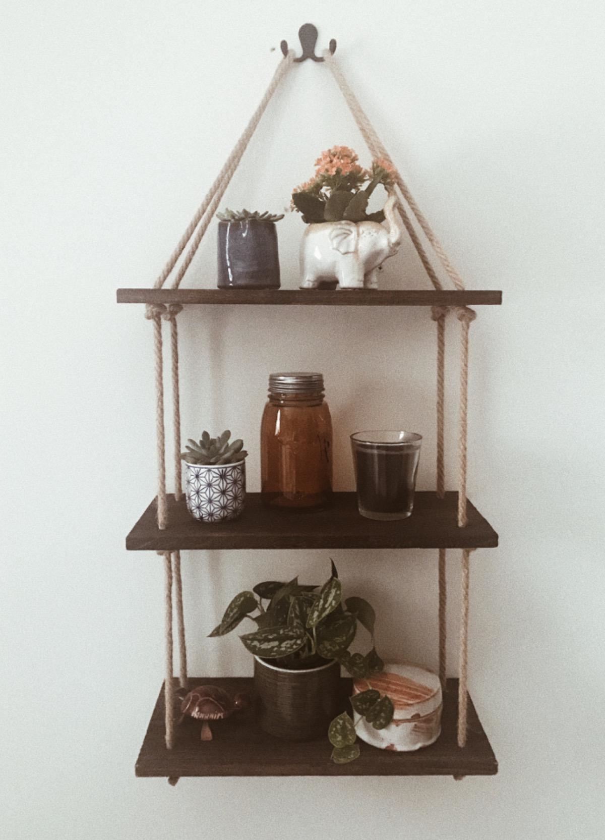 3 Tier Rustic Storage Rack - Brown