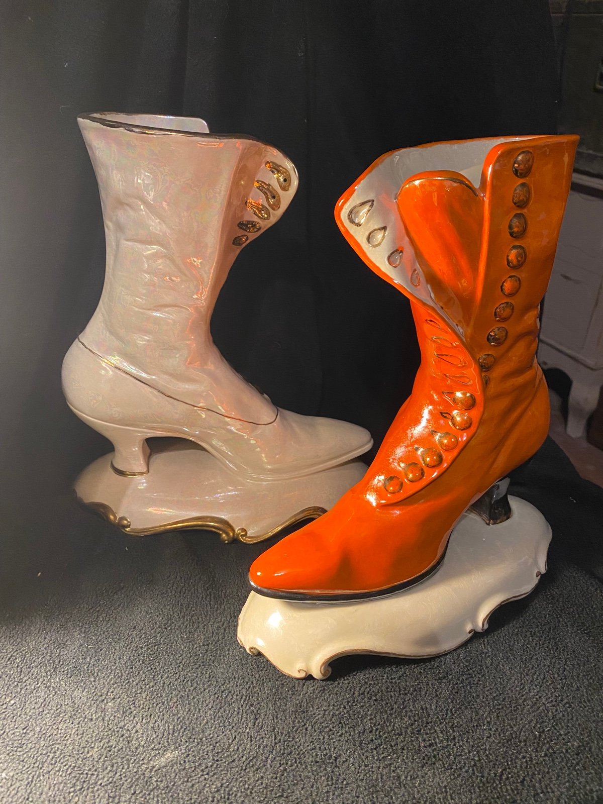 2 vintage Atlantic Mold ladies boots