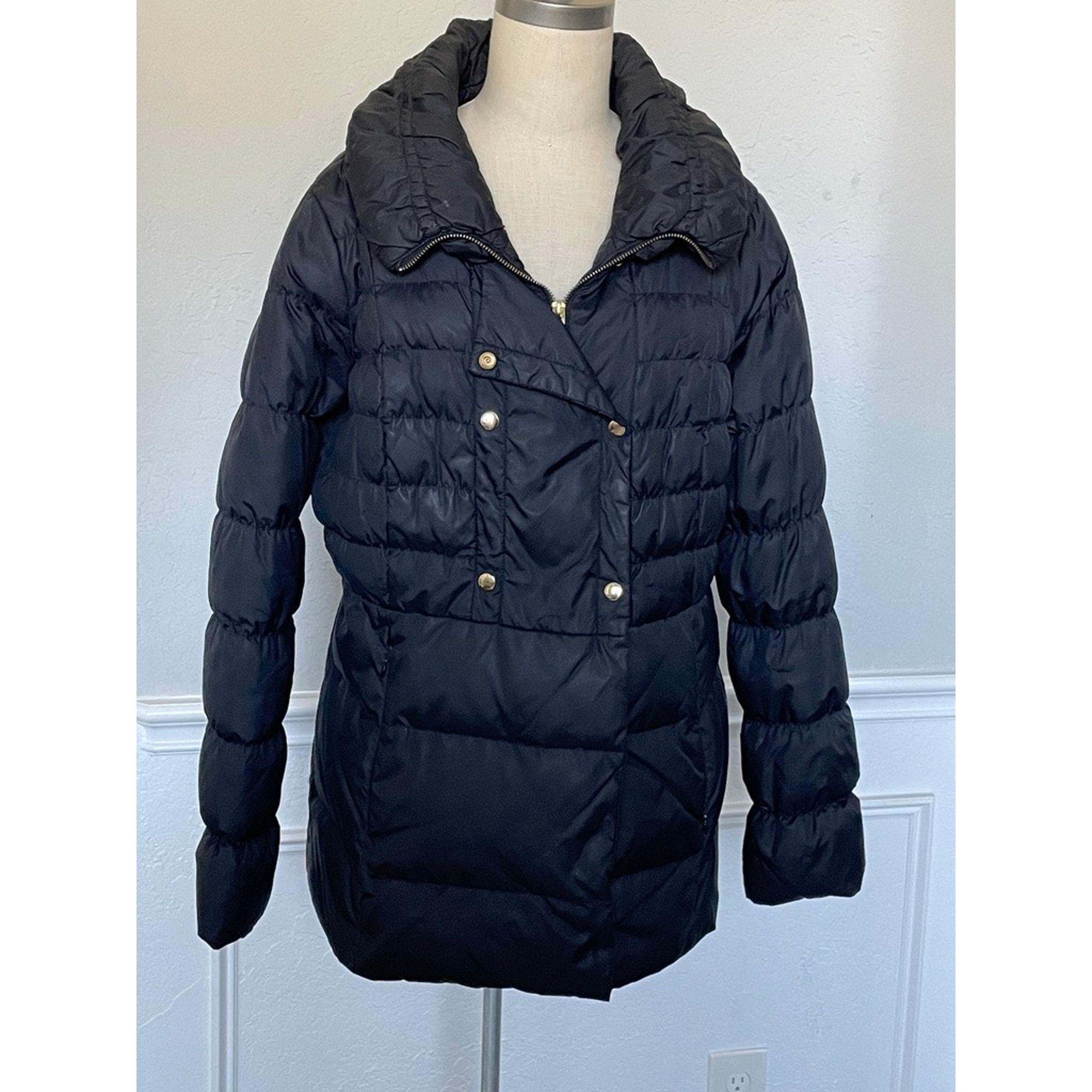 Via Spiga Black Down Filled Puffer Coat