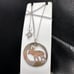 Vintage Sterling Bull Moose Open Silhouette pendant with chain