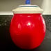 Vintage Mickey and Minnie Mouse Cookie treat jar 7 red lidded canister