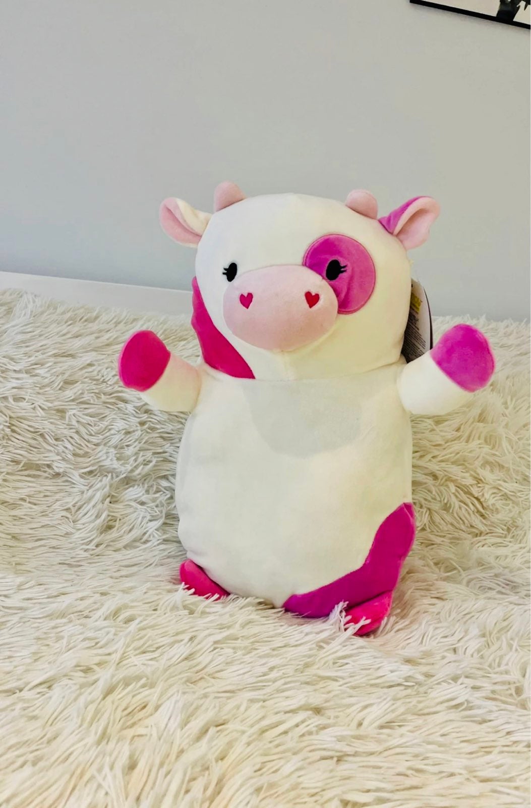 BNWT 14” caedyn pink valentines day cow hugmee HTF