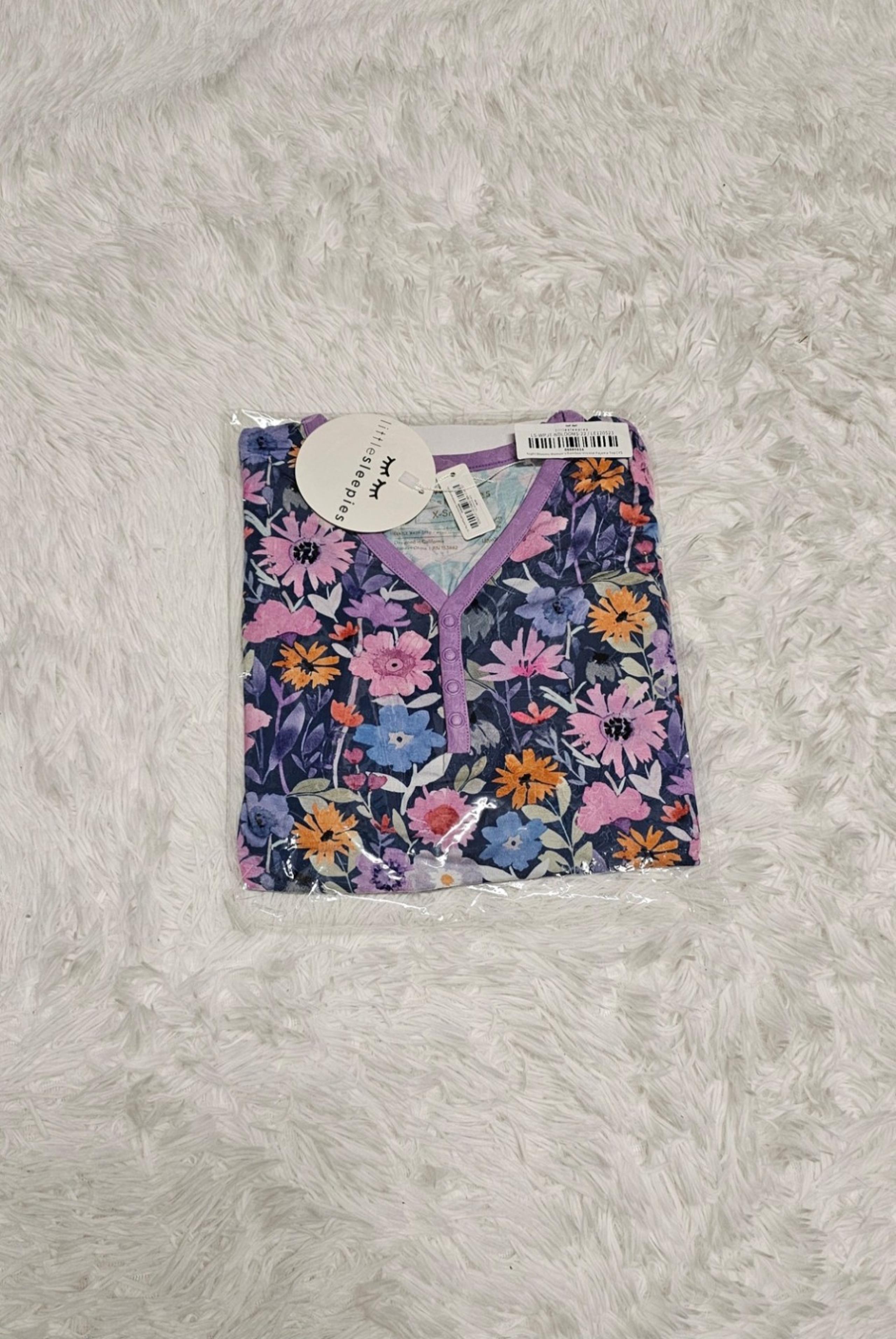 Little Sleepies DUSK BLOOMS Floral Women's Pajama Top XS EXTRA SMALL NIB NEW