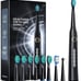 Electric Toothbrush for Adults with 8 Brush Heads Rechargeable - Black