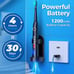 Electric Toothbrush for Adults with 8 Brush Heads Rechargeable - Black