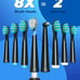 Electric Toothbrush for Adults with 8 Brush Heads Rechargeable - Black