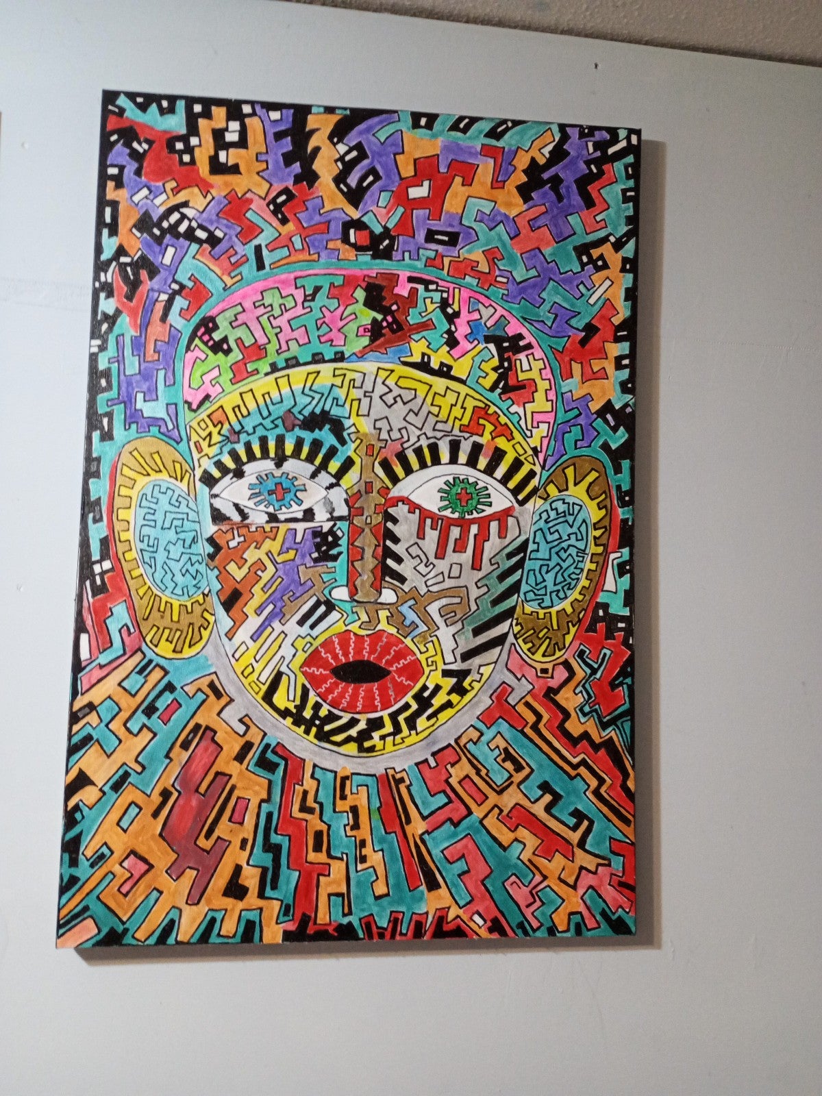 Original abstract art painted on canvas