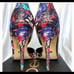 BEBE womens multi color pointed toe pumps