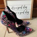 BEBE womens multi color pointed toe pumps