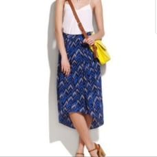 Madewell Chevron print Midi skirt