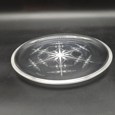 Franklin Crystal 1977 Snowflake Plate Christmas Design