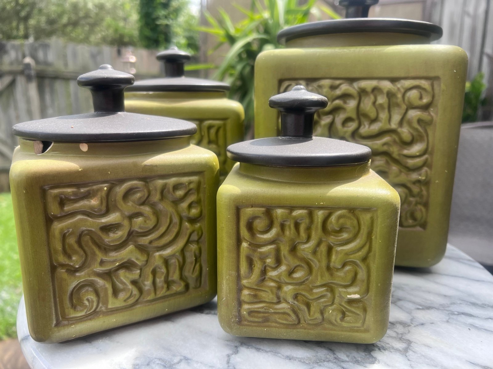 Vintage Hager Ceramic canister set