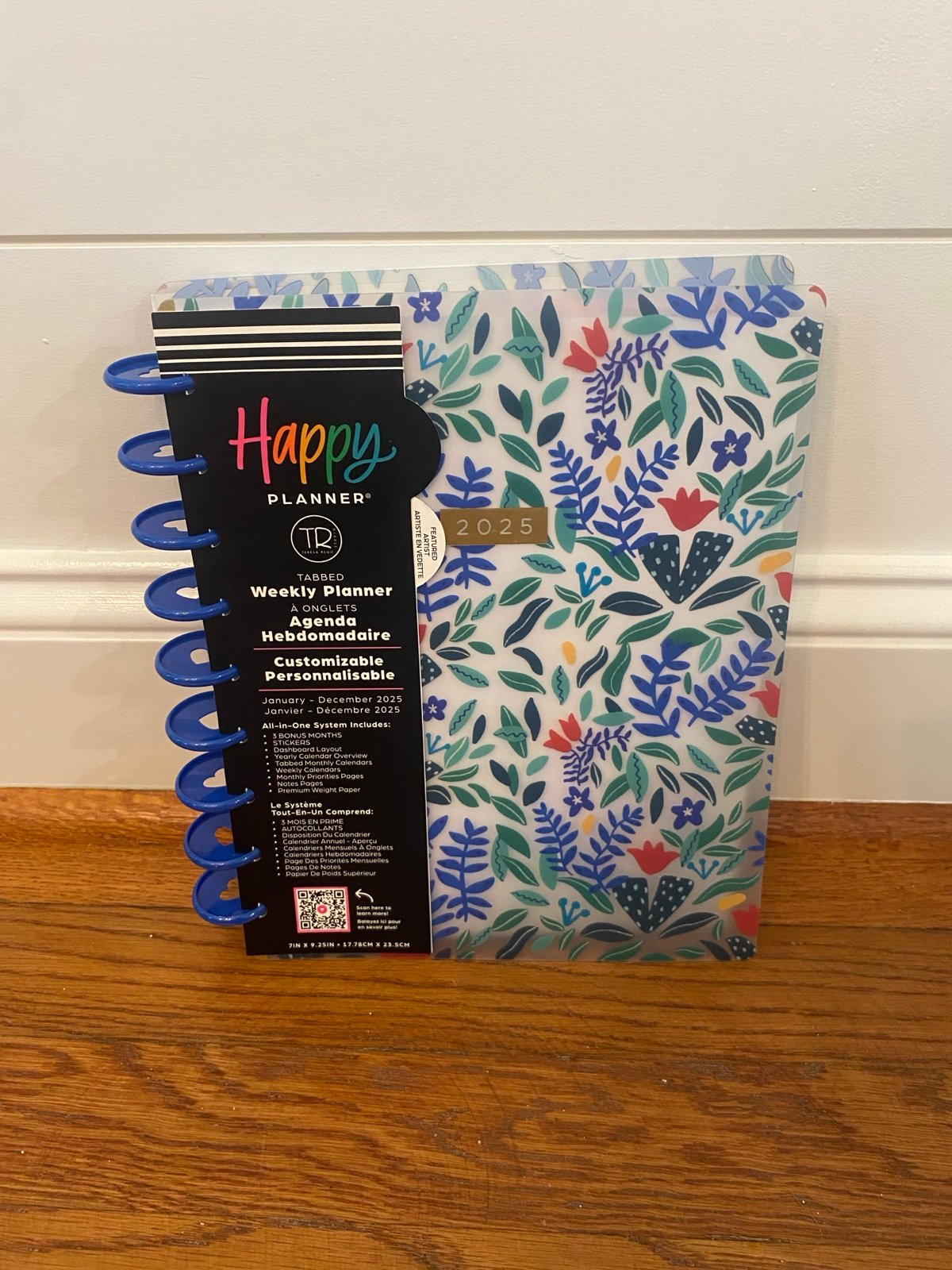 The Happy Planner 2025 Classic Dashboard Layout Planner New Year Blue Floral