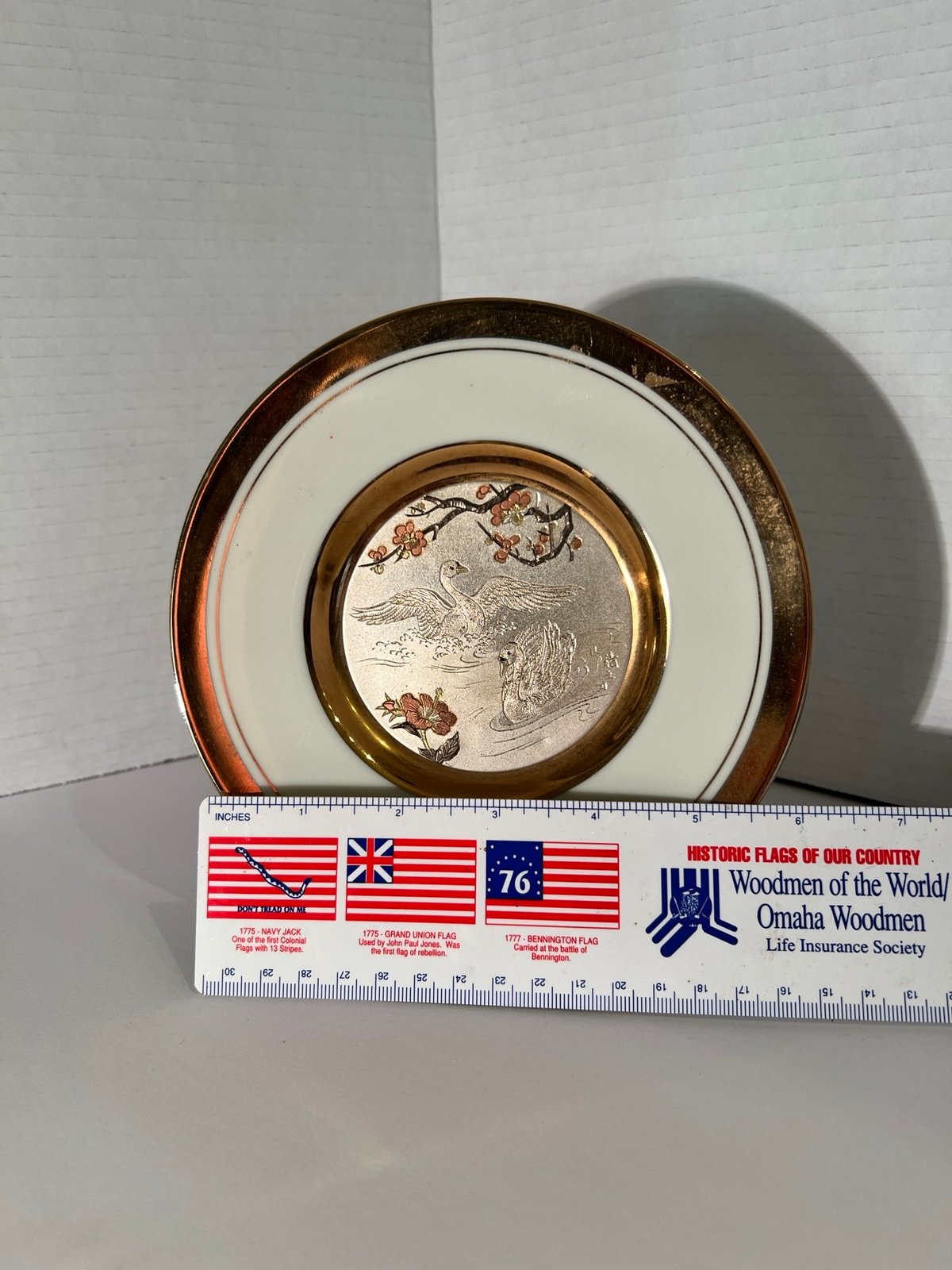 The art of choking 24k gold edged plates
