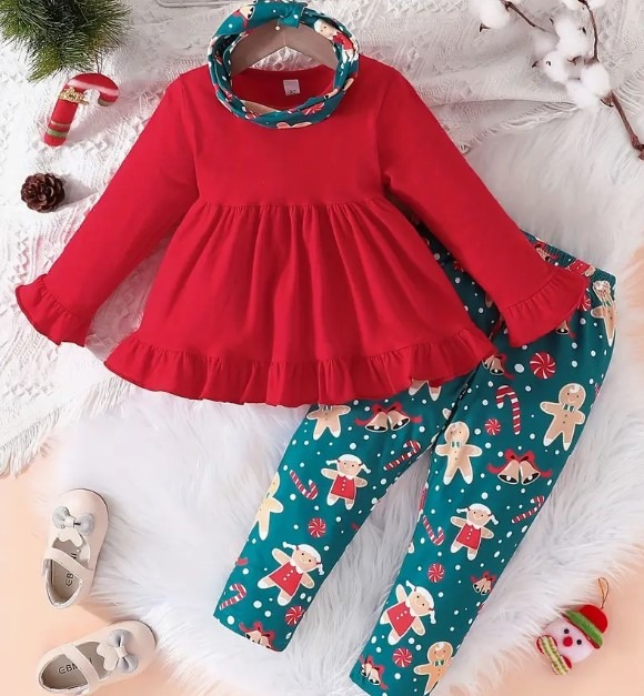 Toddler Girls Gingerbread Outfit Size 4T - NIP