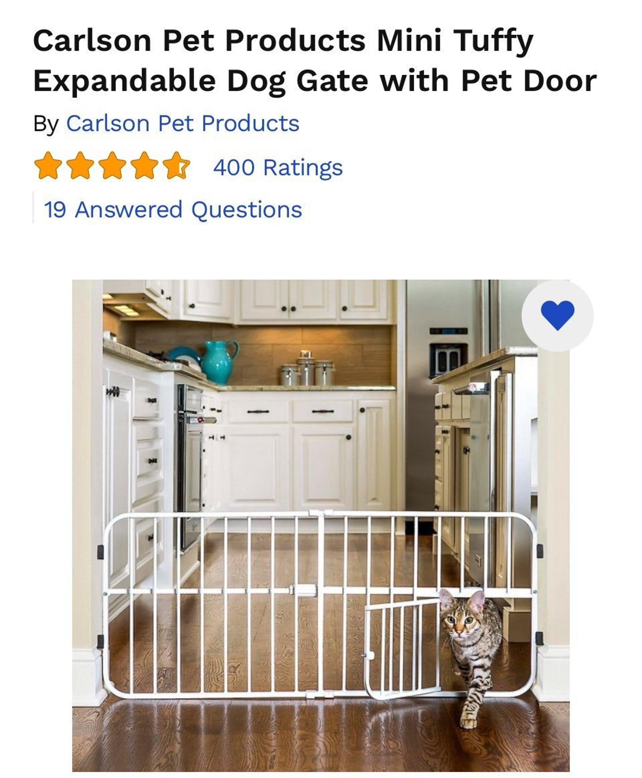Carlson pet products Mini tuffy expandable pet gate with pet door