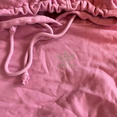 Adidas pink rhinestone long hoodie