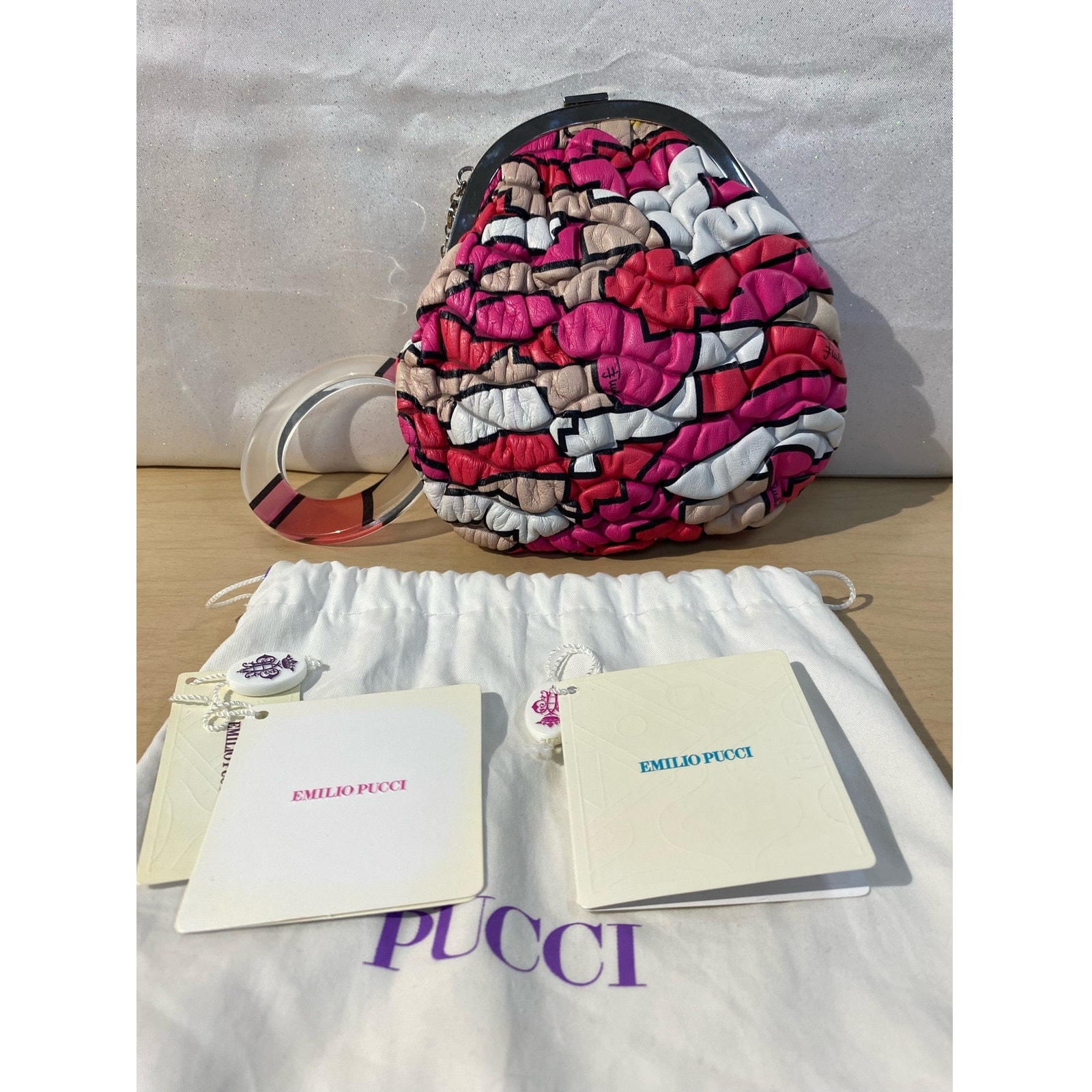 Emilio Pucci Cancello Pouch Handbag with Tags and Bag