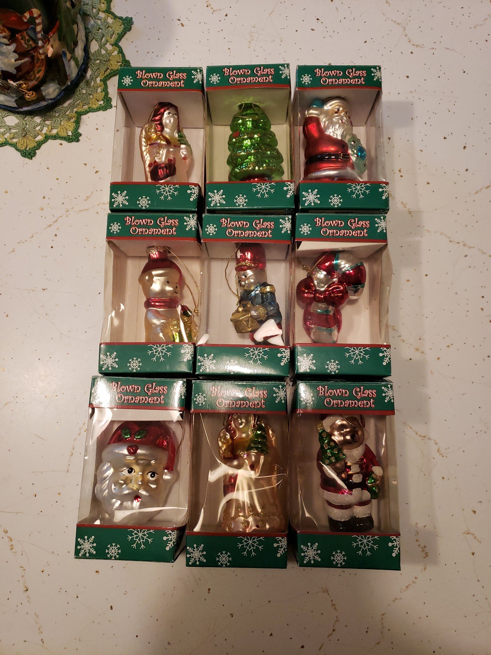 Vintage Old World Blown Glass Christmas Ornaments