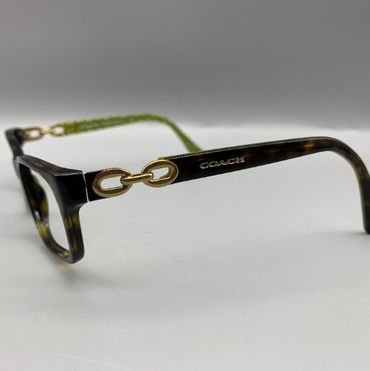 Coach HC6052 Fannie Full Rim Acetate Tortoise/Green Glasses