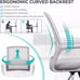 Office Chair, Desk Chair Ergonomic Mesh Office Chair Mesh Grey Computer Chair