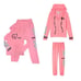VS PINK neon coral tropical campus jogger pant zip hoodie jacket set
