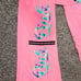 VS PINK neon coral tropical campus jogger pant zip hoodie jacket set