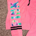 VS PINK neon coral tropical campus jogger pant zip hoodie jacket set