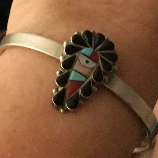 Zuni Native American Sun-face Bracelet