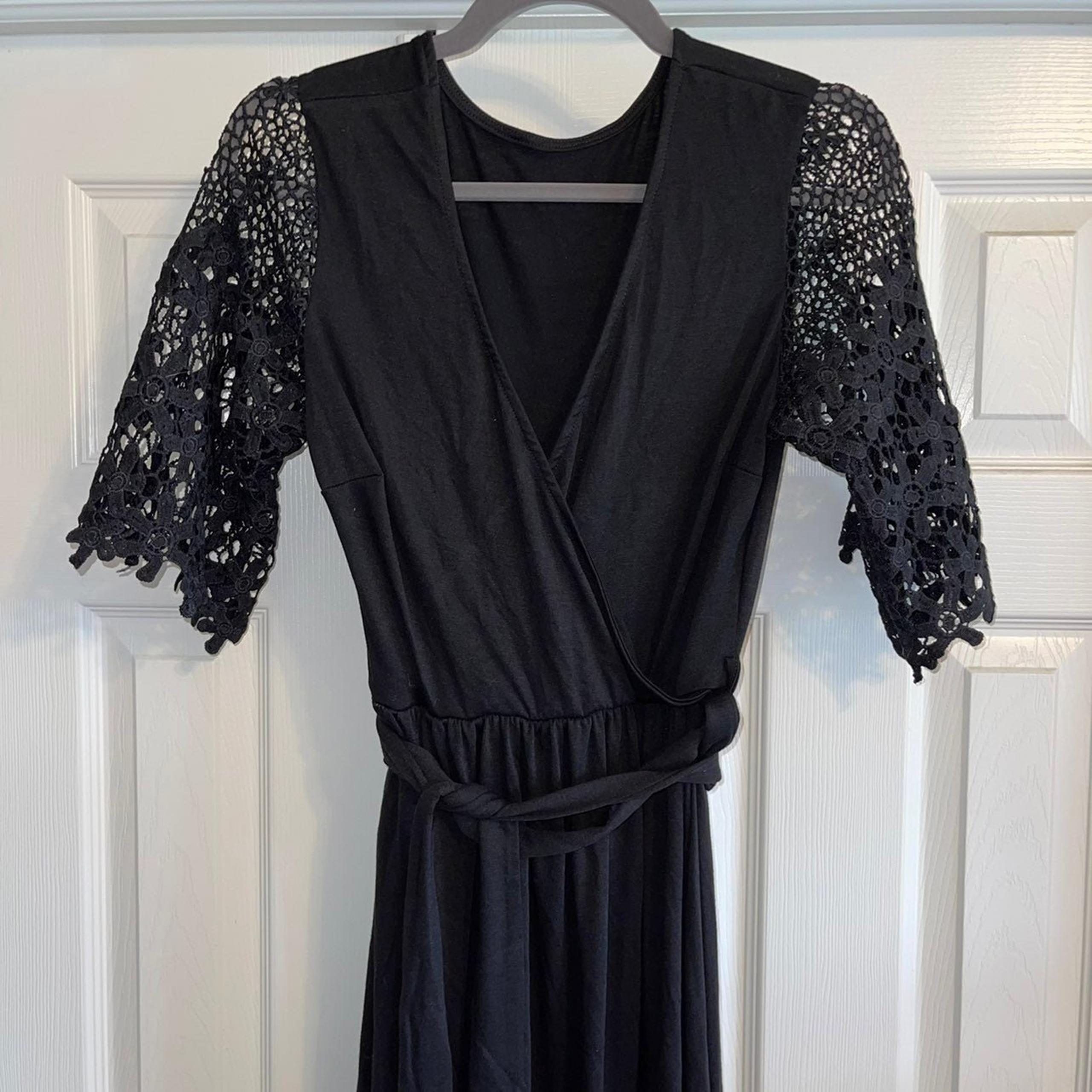 black maxi dress